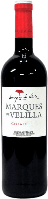 9,95 € Envío gratis | Vino tinto Grandes Bodegas Marqués de Velilla Crianza D.O. Ribera del Duero Castilla y León España Tempranillo Botella 75 cl