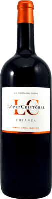 21,95 € Envio grátis | Vinho tinto López Cristóbal Crianza D.O. Ribera del Duero Castela e Leão Espanha Tempranillo Garrafa Magnum 1,5 L