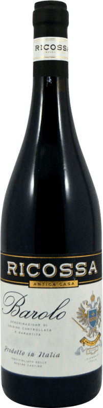 24,95 € Spedizione Gratuita | Vino rosso Cantine di Ricossa D.O.C.G. Barolo Italia Nebbiolo Bottiglia 75 cl