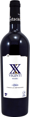 5,95 € Free Shipping | Red Wine Finca La Estacada Viginti I.G.P. Vino de la Tierra de Castilla Castilla la Mancha Spain Malbec 75 cl