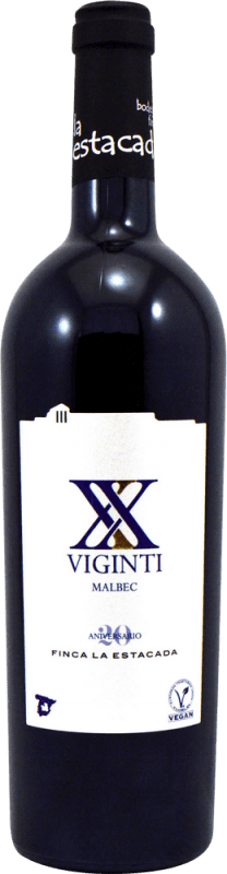 5,95 € Бесплатная доставка | Красное вино Finca La Estacada Viginti I.G.P. Vino de la Tierra de Castilla Кастилья-Ла-Манча Испания Malbec бутылка 75 cl