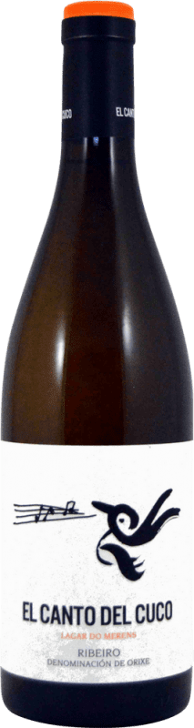 10,95 € Envio grátis | Vinho branco Lagar do Merens El Canto del Cuco D.O. Ribeiro Galiza Espanha Torrontés, Godello, Loureiro, Treixadura Garrafa 75 cl