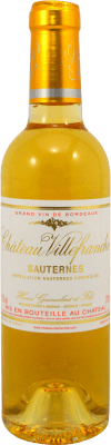 22,95 € Envío gratis | Vino Blanco Henri Guinalbert Château Villefranche A.O.C. Sauternes Francia Moscato, Sémillon, Sauvignon Media Botella 37 cl