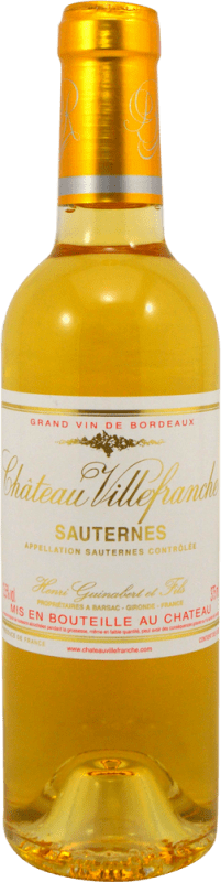 22,95 € Free Shipping | White Wine Henri Guinalbert Château Villefranche A.O.C. Sauternes France Moscato — Muscat, Sémillon, Sauvignon Half Bottle 37 cl