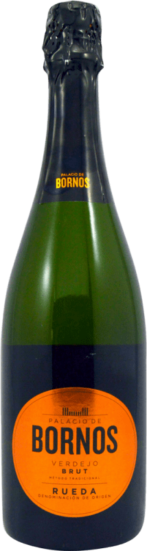 10,95 € Envío gratis | Espumoso Blanco Palacio de Bornos Brut D.O. Rueda Castilla y León España Verdejo Botella 75 cl