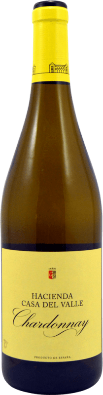 5,95 € Envio grátis | Vinho branco Casa del Valle I.G.P. Vino de la Tierra de Castilla Castela-Mancha Espanha Chardonnay Garrafa 75 cl