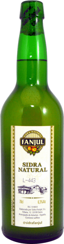 2,95 € Envío gratis | Sidra Casería San Juan Fanjul Natural España 75 cl Manzana