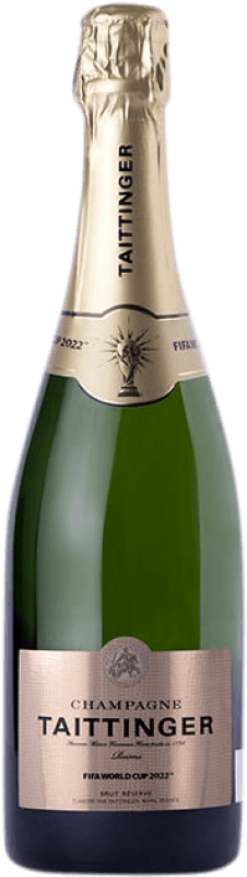 81,95 € Kostenloser Versand | Weißer Sekt Taittinger Fifa World Cup Edition Brut Reserve A.O.C. Champagne Champagner Frankreich Spätburgunder, Chardonnay Flasche 75 cl