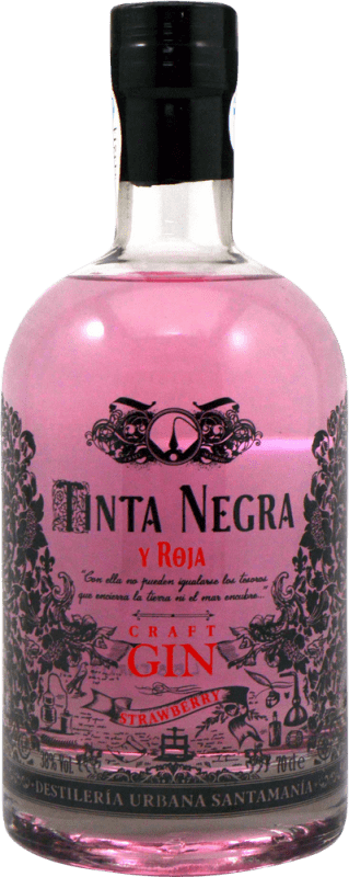 12,95 € Бесплатная доставка | Джин Santamanía Gin Tinta Negra y Roja Craft Gin Испания бутылка 70 cl