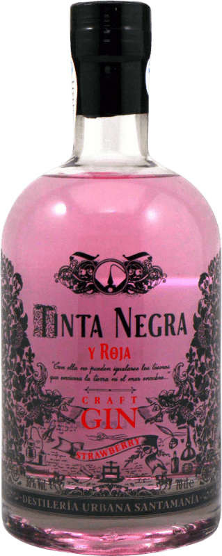 12,95 € Spedizione Gratuita | Genever Gin Santamanía Tinta Negra y Roja Craft Spagna 70 cl Strawberry — Fragola