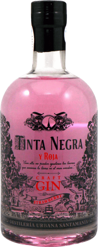 12,95 € Envío gratis | Ginebra Santamanía Gin Tinta Negra y Roja Craft Gin España Botella 70 cl