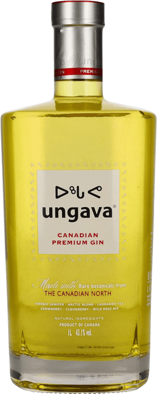43,95 € Envío gratis | Ginebra Ungava Canadian Premium Gin Canadá Botella 1 L