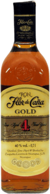 10,95 € Spedizione Gratuita | Rum Flor de Caña Gold Nicaragua 4 Anni Bottiglia 70 cl