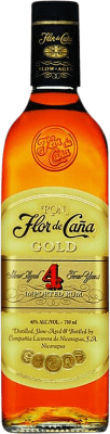 17,95 € Spedizione Gratuita | Rum Flor de Caña Gold Nicaragua 4 Anni Bottiglia 70 cl