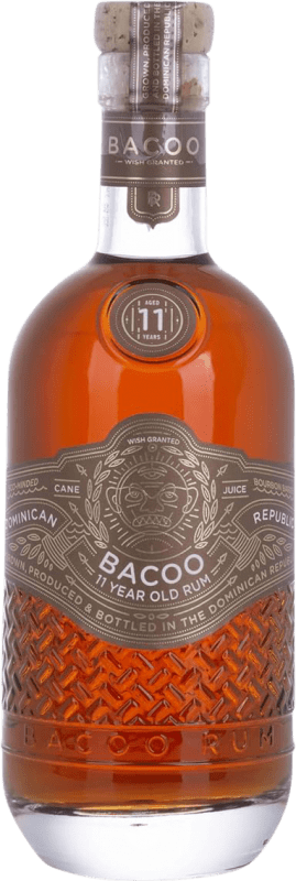 51,95 € Free Shipping | Rum Bacoo Tiki Mug Dominican Republic 11 Years Bottle 70 cl