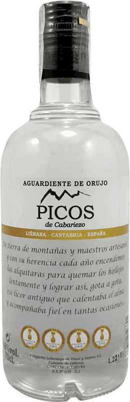 19,95 € Kostenloser Versand | Tresterbrand Orujo Lebaniega Picos de Cabariezo Spanien 70 cl
