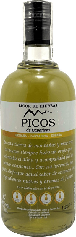 15,95 € Kostenloser Versand | Kräuterlikör Lebaniega Picos de Cabariezo Spanien 70 cl