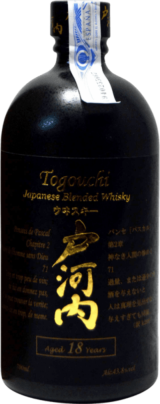 171,95 € Kostenloser Versand | Whiskey Blended Togouchi Japan 18 Jahre Flasche 70 cl