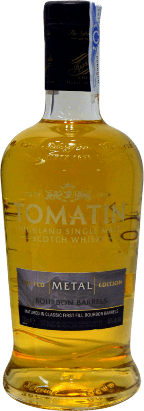 59,95 € Kostenloser Versand | Single Malt Whisky Tomatin 5 Virtues Metal Großbritannien Flasche 70 cl