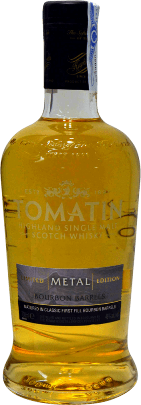 57,95 € 免费送货 | 威士忌单一麦芽威士忌 Tomatin 5 Virtues Metal 英国 瓶子 70 cl