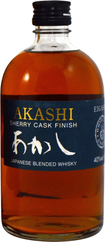 44,95 € Kostenloser Versand | Whiskey Blended Eigashima Akashi Sherry Cask Finish Japan Medium Flasche 50 cl