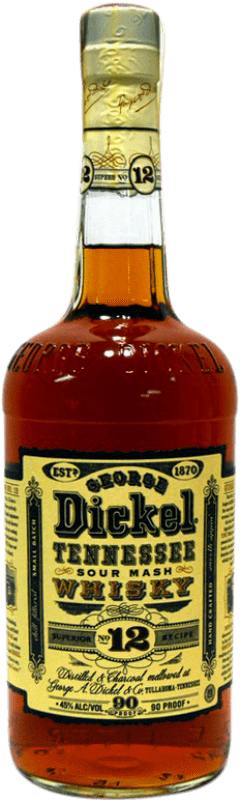 43,95 € Free Shipping | Whisky Bourbon George Dickel Nº 12 United States Bottle 1 L