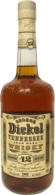 45,95 € Envío gratis | Whisky Bourbon George Dickel Nº 12 Estados Unidos Botella 1 L