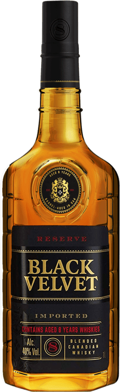 19,95 € Envío gratis | Whisky Blended Black Velvet Reserva Canadá 8 Años 1 L