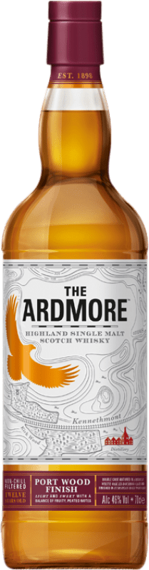 66,95 € Kostenloser Versand | Whiskey Single Malt Ardmore Port Wood Finish Großbritannien 12 Jahre Flasche 70 cl
