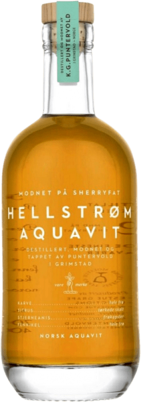 22,95 € Envío gratis | Licores Moestue Hellstrom Aquavit Noruega Botella 70 cl