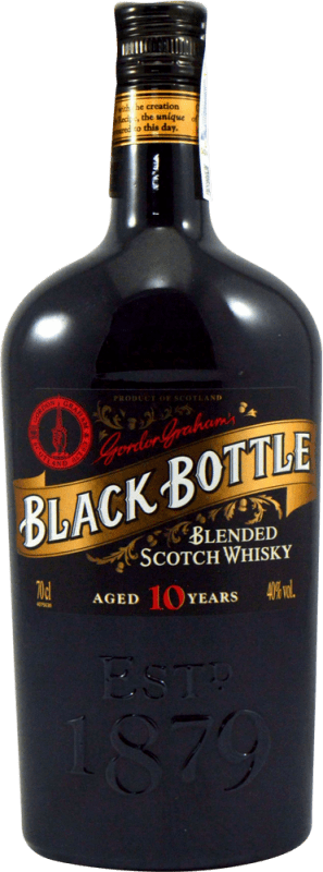 48,95 € Envío gratis | Whisky Blended Gordon Grahams Black Bottle Reino Unido 10 Años Botella 70 cl