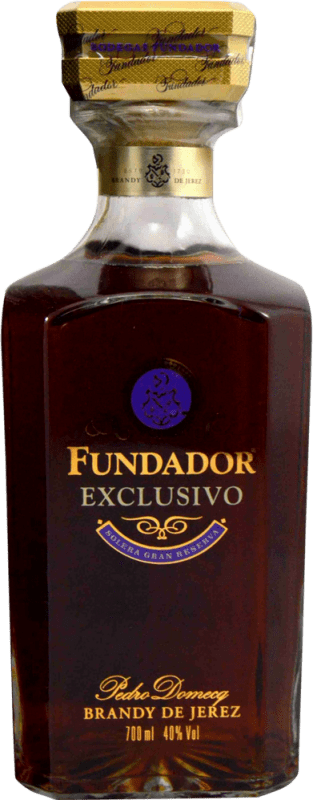 59,95 € Free Shipping | Brandy Pedro Domecq Fundador Exclusivo Solera Grand Reserve D.O. Jerez-Xérès-Sherry Andalusia Spain Bottle 70 cl
