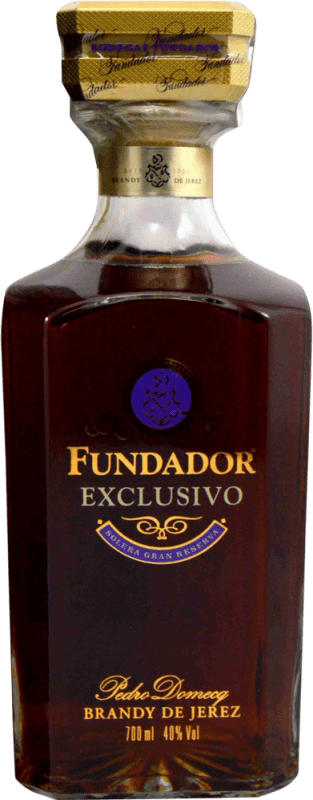 45,95 € Envío gratis | Brandy Pedro Domecq Fundador Exclusivo Solera Gran Reserva D.O. Jerez-Xérès-Sherry Andalucía España Botella 70 cl