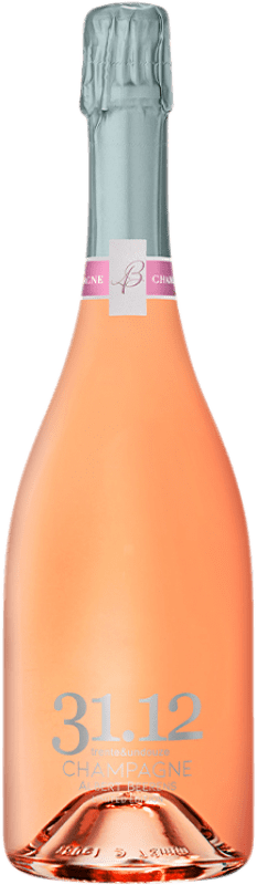 59,95 € 免费送货 | 玫瑰气泡酒 Albert Beerens 31.12 Cuvée Eternal Rosé A.O.C. Champagne 香槟酒 法国 Pinot Black, Chardonnay, Pinot Meunier 瓶子 75 cl