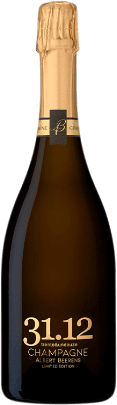 46,95 € 送料無料 | 白スパークリングワイン Albert Beerens 31.12 Cuvée Signature A.O.C. Champagne シャンパン フランス Pinot Black, Chardonnay, Pinot Meunier ボトル 75 cl