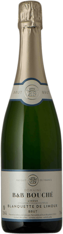 15,95 € 免费送货 | 白起泡酒 B&B Bouché 香槟 A.O.C. Blanquette de Limoux Occitania 法国 Chardonnay, Chenin White, Mauzac 瓶子 75 cl