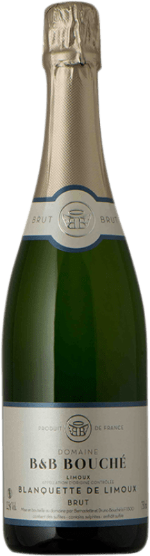 12,95 € Free Shipping | White sparkling B&B Bouché Brut A.O.C. Blanquette de Limoux Occitania France Chardonnay, Chenin White, Mauzac Bottle 75 cl