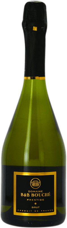 16,95 € 送料無料 | 白のスパークリングワイン B&B Bouché Prestige — プレステージ A.O.C. Crémant de Limoux ラングドックルシヨン フランス Pinot Noir — ピノ・ノワール, Chardonnay — シャルドネ, Chenin — シュナン ボトル 75 cl
