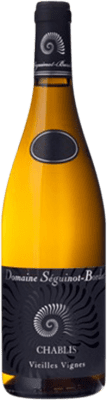 22,95 € Envío gratis | Vino blanco Séguinot Bordet Vieilles Vignes A.O.C. Chablis Borgoña Francia Chardonnay Botella 75 cl