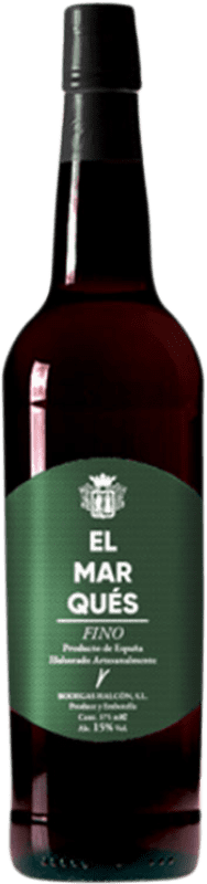 11,95 € Envío gratis | Vino generoso Halcón El Marqués Fino D.O. Jerez-Xérès-Sherry Andalucía España Palomino Fino Botella 75 cl