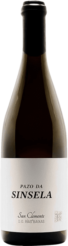 122,95 € Envío gratis | Vino blanco Pazo da Sinsela San Clemente D.O. Rías Baixas Galicia España Albariño Botella 75 cl