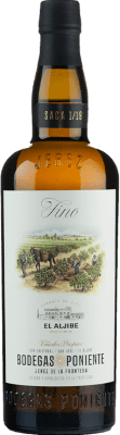 47,95 € Бесплатная доставка | Крепленое вино Poniente Fino Saca 1/18 D.O. Jerez-Xérès-Sherry Андалусия Испания Palomino Fino бутылка 75 cl