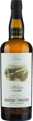 47,95 € Kostenloser Versand | Verstärkter Wein Poniente Fino Saca 1/18 D.O. Jerez-Xérès-Sherry Andalusien Spanien Palomino Fino Flasche 75 cl