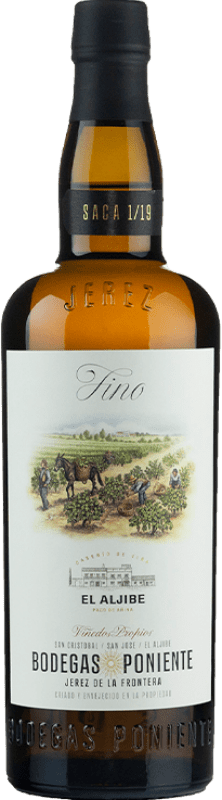 49,95 € Бесплатная доставка | Креплёное вино Poniente Saca 1/18 D.O. Jerez-Xérès-Sherry Андалусия Испания Palomino Fino Бутылка 75 cl