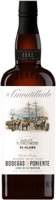 107,95 € Free Shipping | Fortified wine Poniente V.O.R.S. Amontillado Saca 1/18 D.O. Jerez-Xérès-Sherry Andalusia Spain Palomino Fino Bottle 75 cl