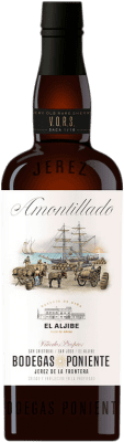 112,95 € Бесплатная доставка | Креплёное вино Poniente Saca 1/18 Amontillado — Амонтиладо VORS Very Old Rare Sherry — Очень старый и редкий D.O. Jerez-Xérès-Sherry Андалусия Испания Palomino Fino Бутылка 75 cl