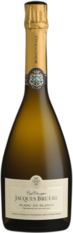 44,95 € Envío gratis | Espumoso blanco Bon Courage Cap Classique Jacques Bruére Blanc de Blancs I.G. Robertson Sudáfrica Chardonnay Botella 75 cl