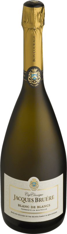 33,95 € 免费送货 | 白起泡酒 Bon Courage Cap Classique Jacques Bruére Blanc de Blancs I.G. Robertson 南非 Chardonnay 瓶子 75 cl