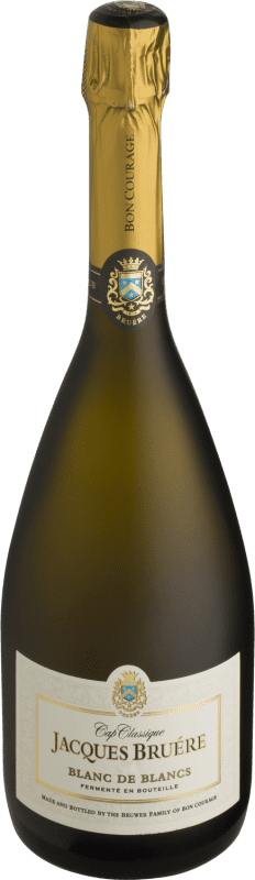 35,95 € Envío gratis | Espumoso blanco Bon Courage Cap Classique Jacques Bruére Blanc de Blancs I.G. Robertson Sudáfrica Chardonnay Botella 75 cl