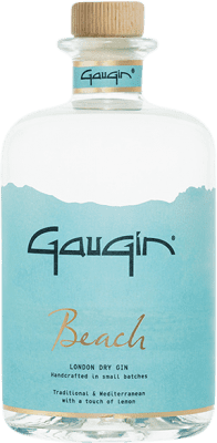 54,95 € Envio grátis | Gin GauGin Beach Bélgica Garrafa Medium 50 cl